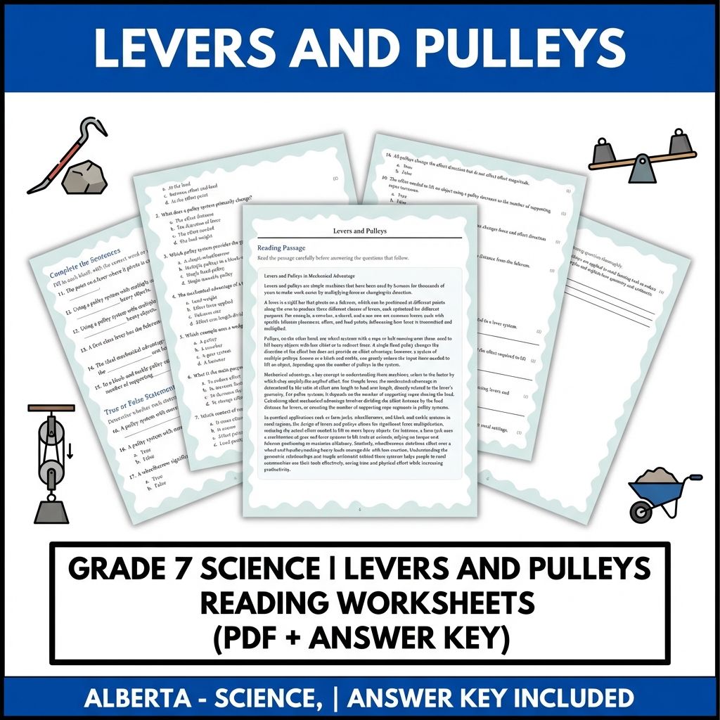 Grade 7 Science Worksheet Pack | Energy, Matter & Ecosystem Concepts — included worksheet 14
