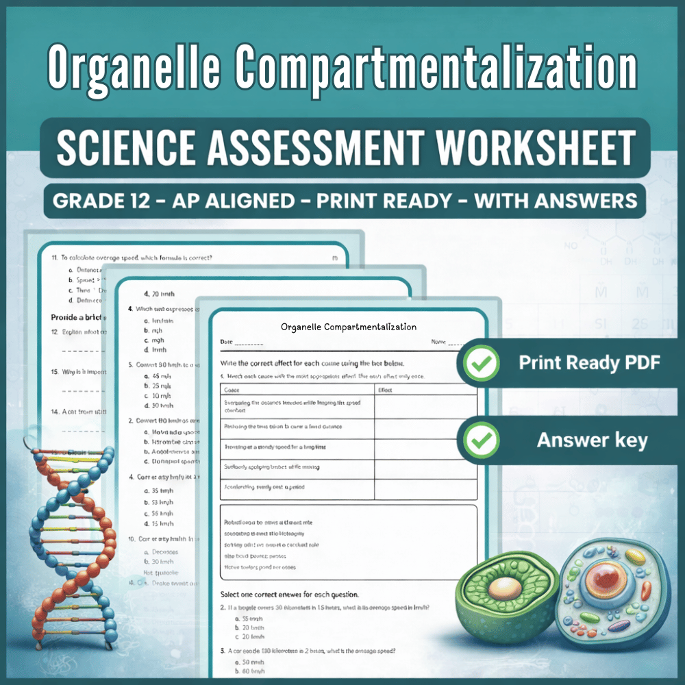 Grade 12 Science – Organelle Compartmentalization Worksheet (AP) (PDF)