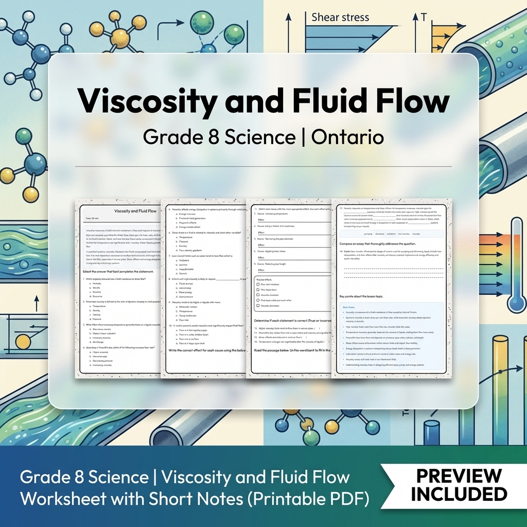 Grade 8 Science Full Year Bundle | Water Systems & Hydrostatics Curriculum — included worksheet 14