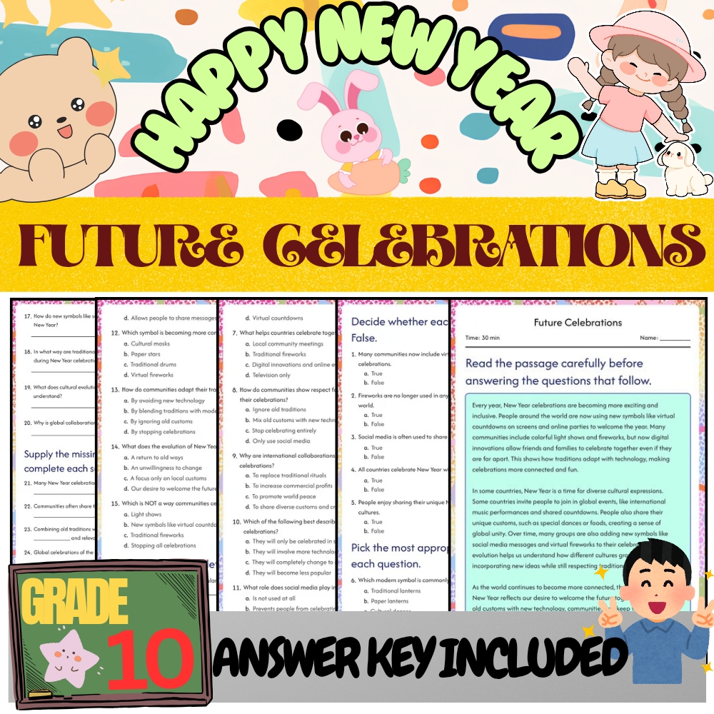 Grade 10 Seasonal bundle Calendar Systems & Celebrations(Worksheet & Answer Key) — included worksheet 1
