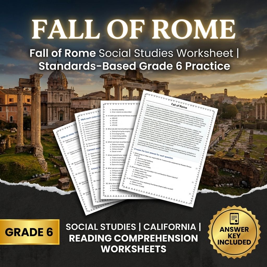 Grade 6 Social Studies Worksheet Pack | Ancient Civilizations & Geography — included worksheet 8