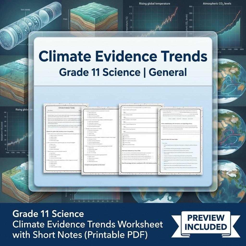 Grade 11 Science Modeling and Evidence Full-Year Bundle: General Framework — included worksheet 11