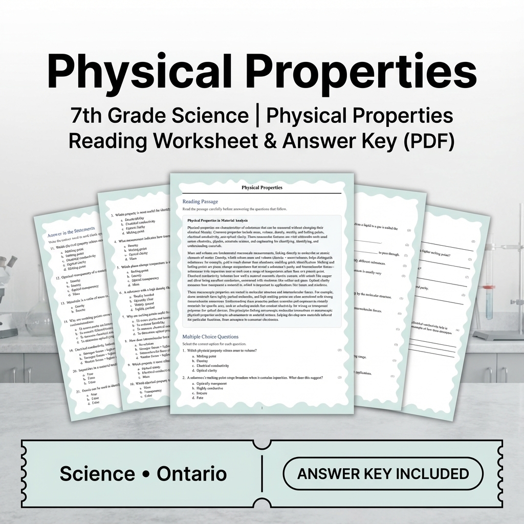 Grade 7 Science Bundle – Standards-Aligned Activities for Inquiry & Data Skills — included worksheet 18