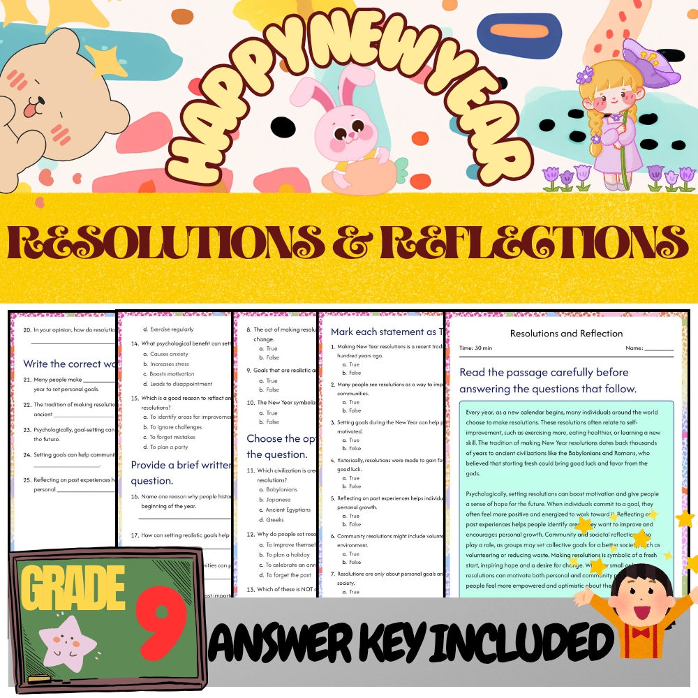 Grade 9 Seasonal Celebrations & Traditions Unit Bundle (PDF + Answer Keys) — included worksheet 2