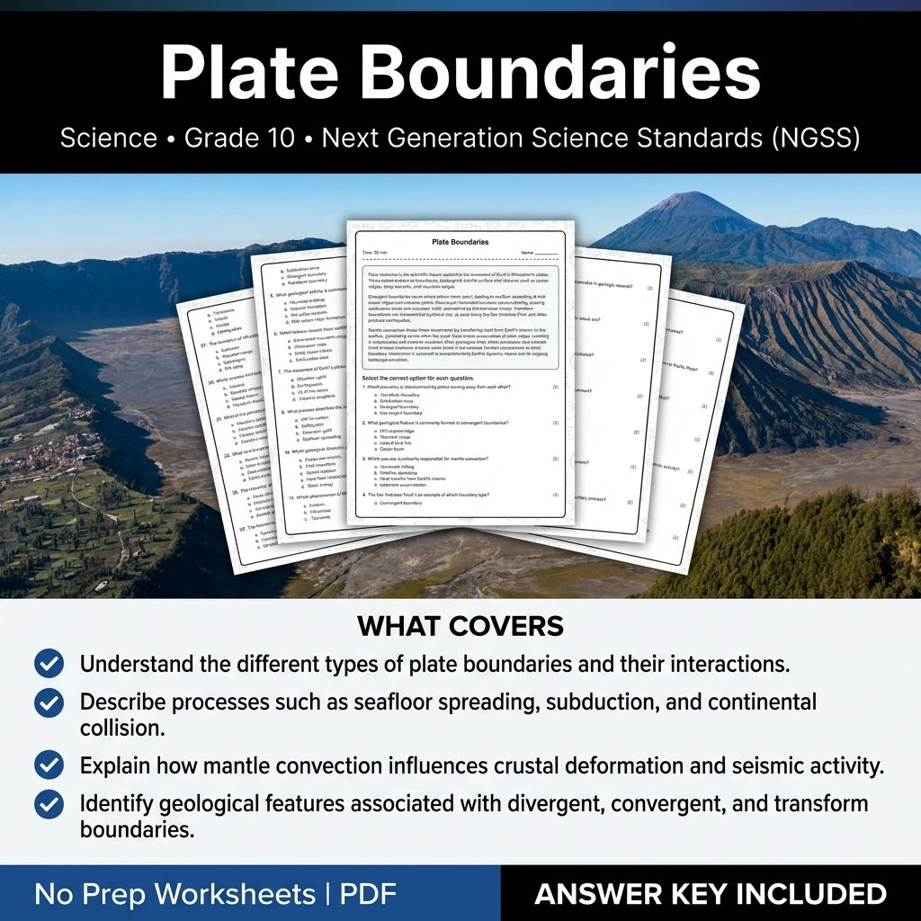 Grade 10 Science Worksheets Bundle | Environmental, Physics & Biology Topics — included worksheet 15