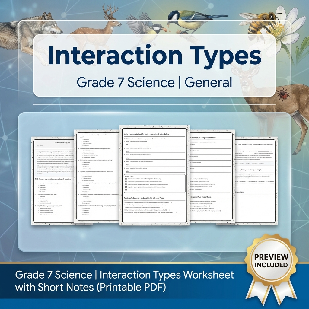 Grade 7 Science Data, Models, and Systems Full-Year Bundle | General Framework — included worksheet 10