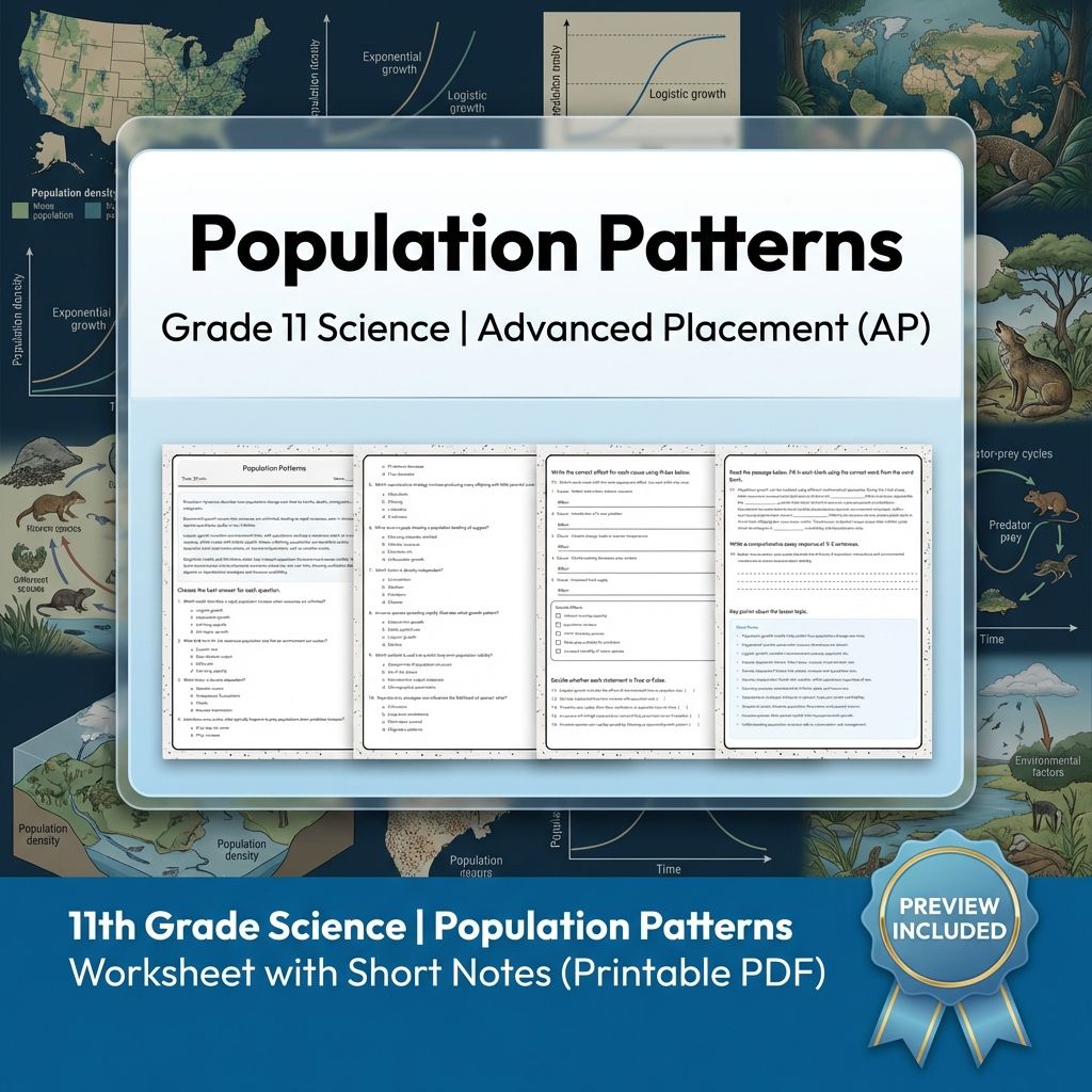 Grade 11 Science Worksheet Bundle Advanced Concepts & Scientific Reasoning (PDF) — included worksheet 14