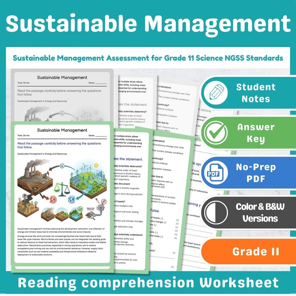 Grade 11 Science Mini Bundle | Earth and Human Activity NGSS Not Specified — included worksheet 1