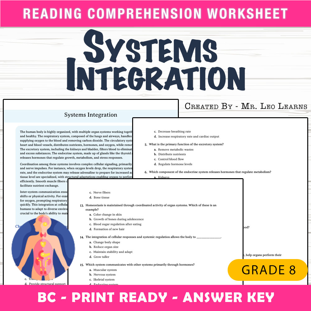 Grade 8 Science worksheet mcq paper worksheet — Grade 8 Science — Worksheet MCQ Paper for Mastering Systems Integration —…
