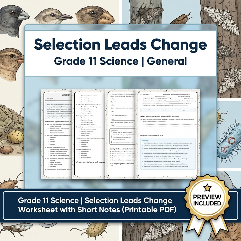 Grade 11 Science Modeling and Evidence Full-Year Bundle: General Framework — included worksheet 13