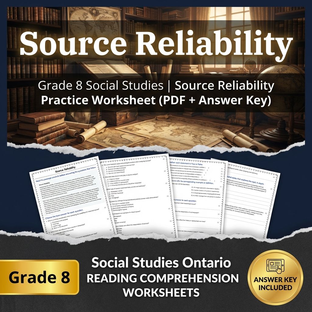 Grade 8 Social Studies Bundle | Critical Thinking & Key Concepts — included worksheet 10