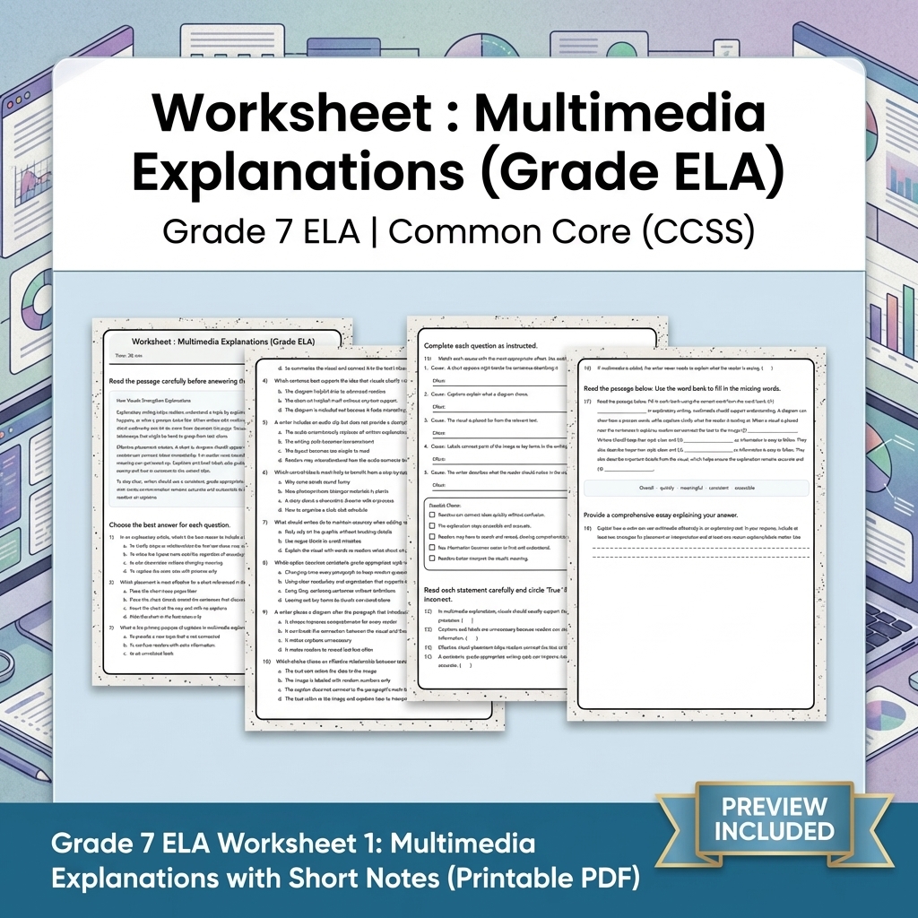 Grade 7 Writing Routinely ELA Full-Year Bundle – Common Core (CCSS) — included worksheet 8