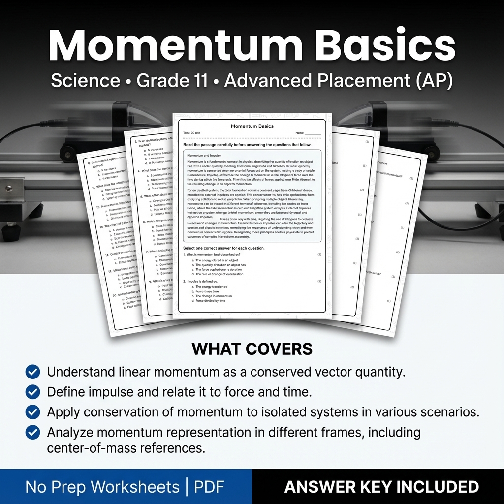 Grade 11 Science Worksheet Bundle | Earth's Systems, Chemistry & Physics — included worksheet 15