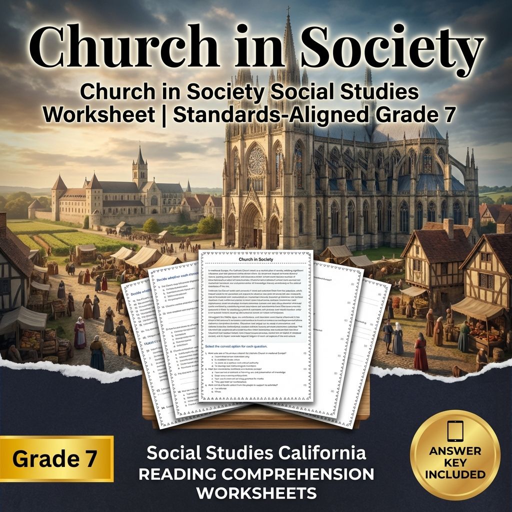 Church in Society Social Studies Worksheet | Standards-Aligned Grade 7