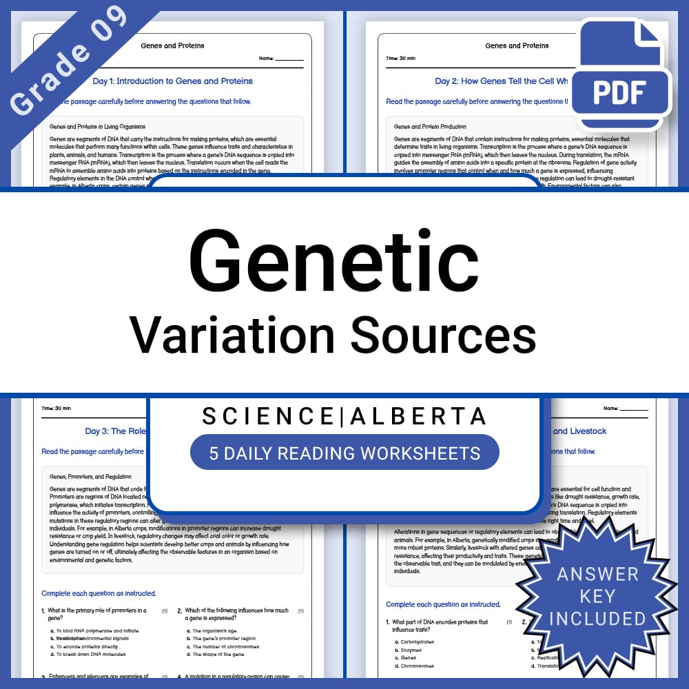 Grade 9 Science Full Year Curriculum Bundle | Genetics, Energy, Physics — included worksheet 15