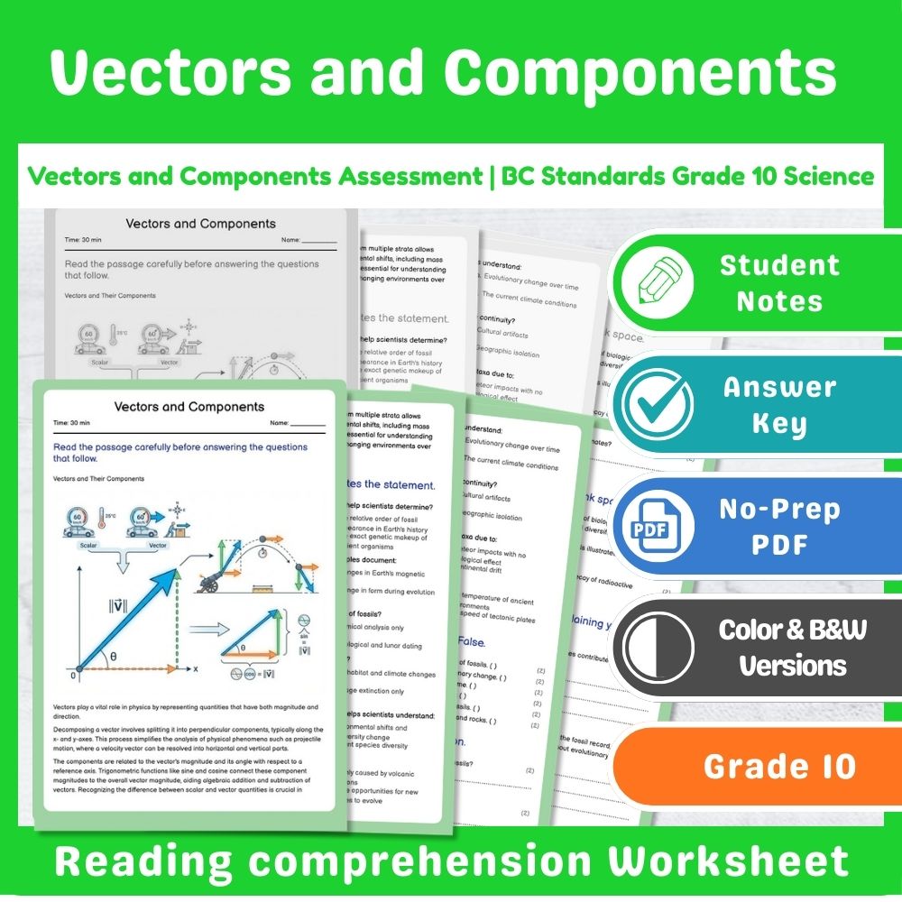 Grade 10 Science Assessment Mini Bundle – Forces, Motion & Energy Standards — included worksheet 4
