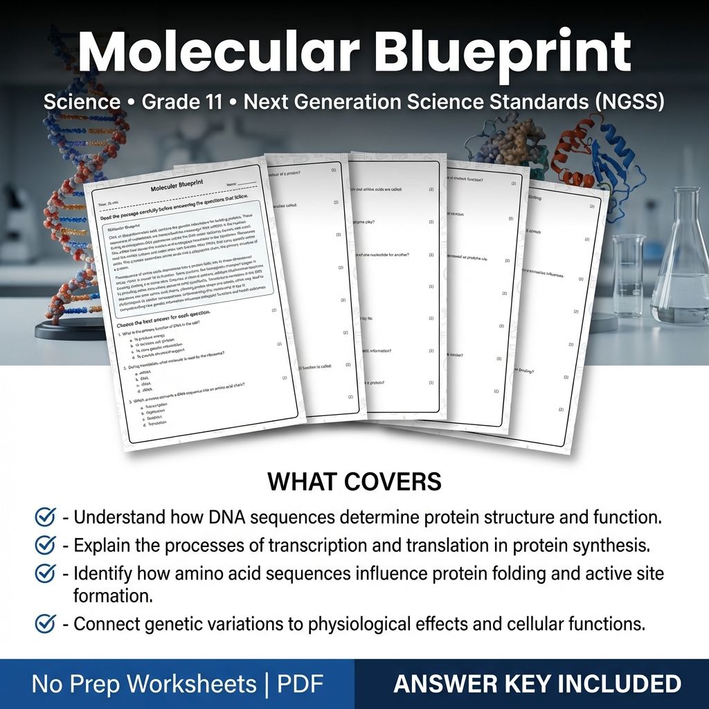 Grade 11 Science Worksheet Bundle|Cellular Processes,Chemistry,& Physics Support — included worksheet 16