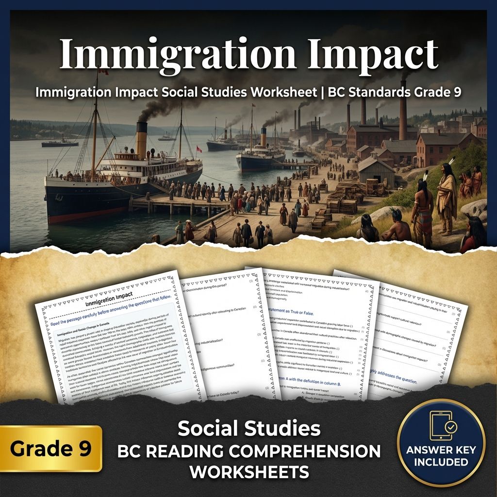 Grade 9 Social Studies | Industrialization & Economic Change Bundle  — included worksheet 4