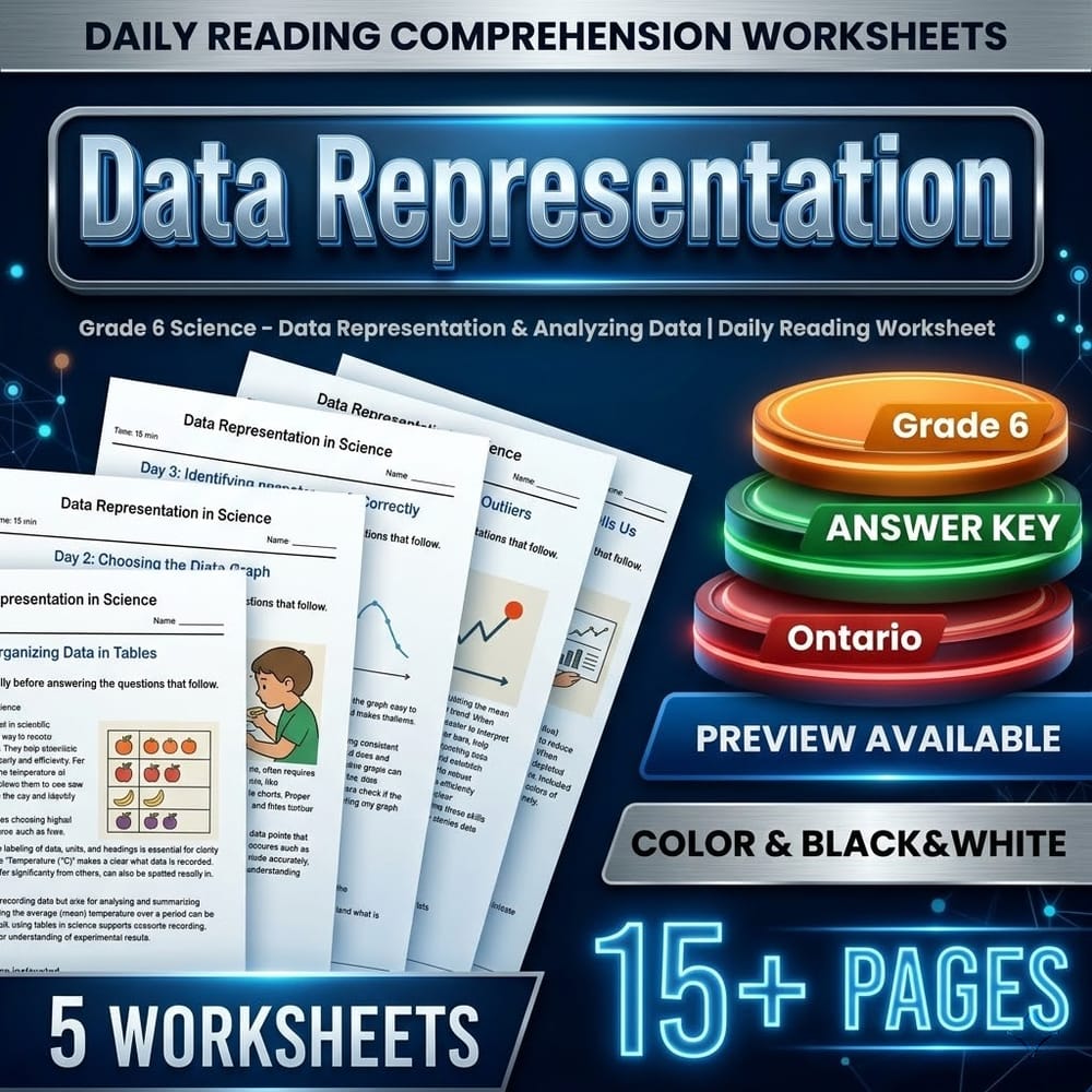 Science Grade 6 Daily Reading Worksheets Bundle | Ontario Framework — included worksheet 3