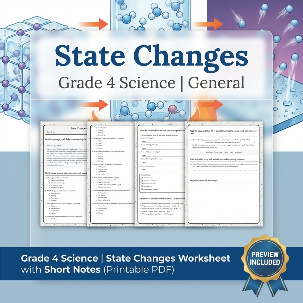 Grade 4 Science Lesson Group: Engaging Worksheets for Key Concepts — included worksheet 2