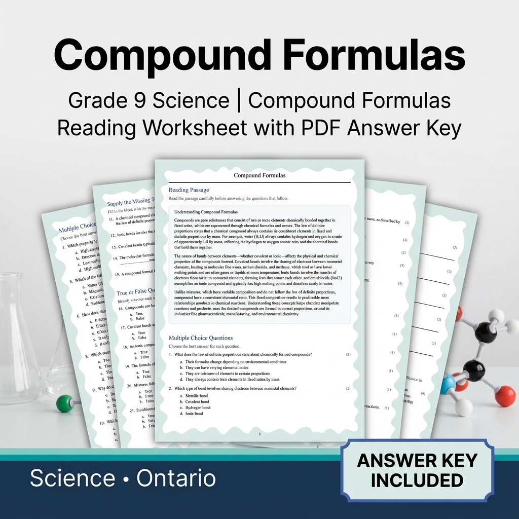 Grade 9 Science Bundle – Comprehensive NGSS-aligned Activities & Answer Keys — included worksheet 15