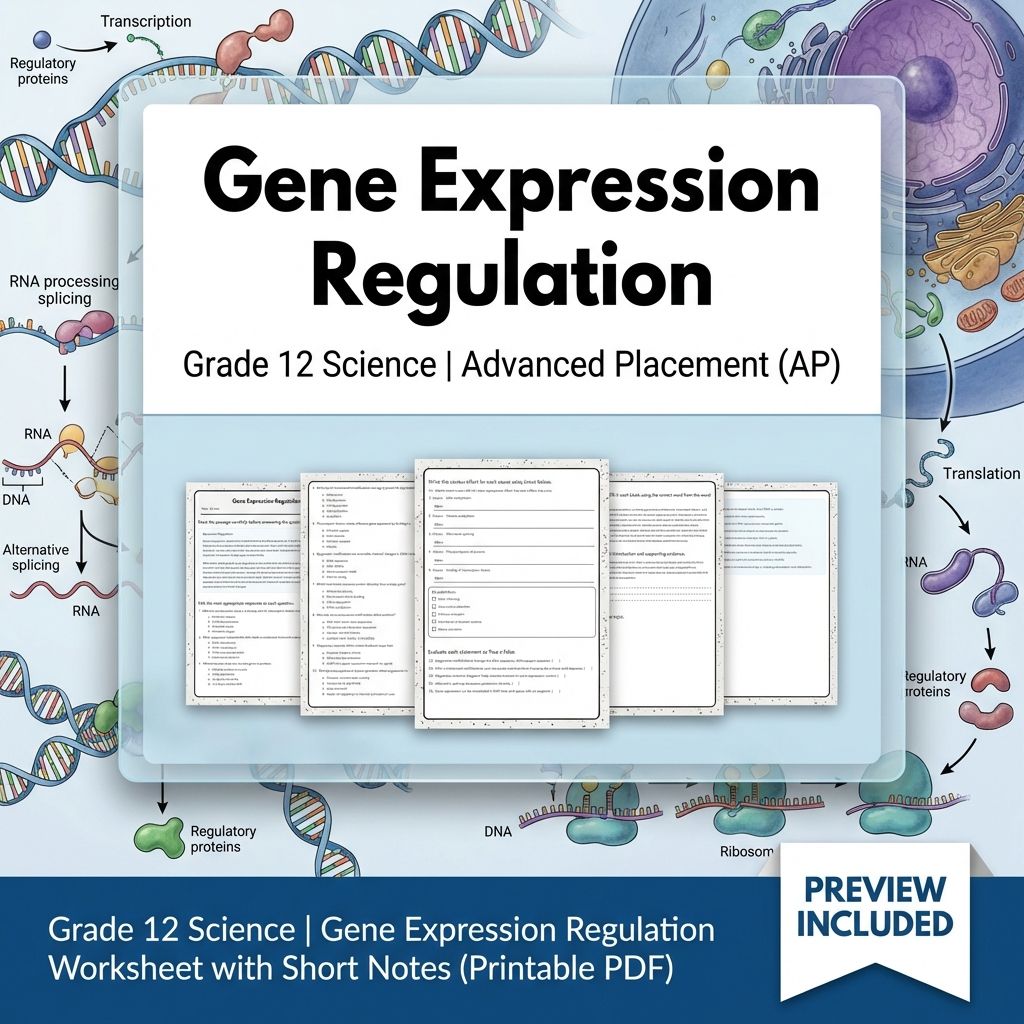 Grade 12 Science Worksheet Bundle – Physics & Biology Topics (PDF Collection) — included worksheet 15