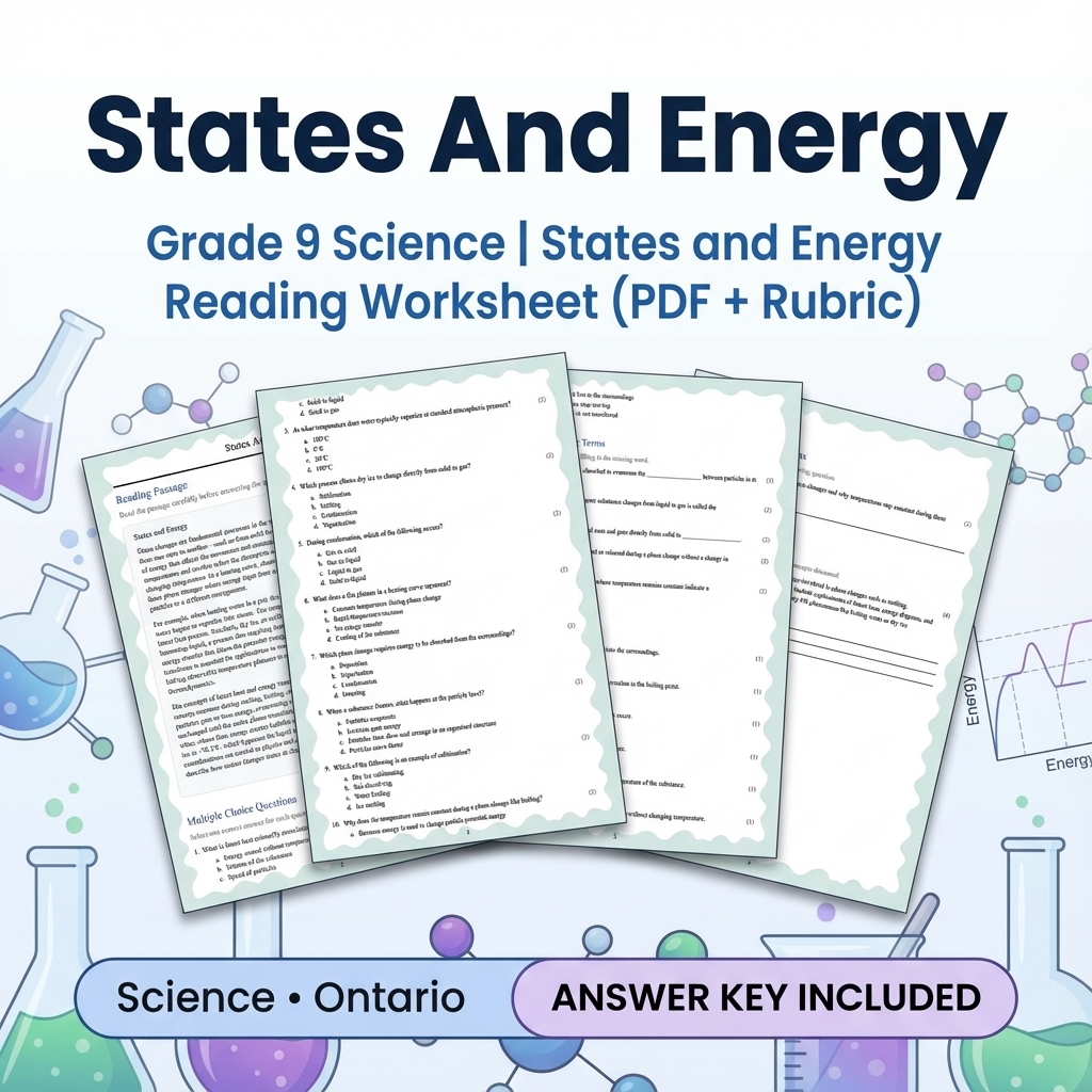 Grade 9 Science Bundle – Comprehensive NGSS-aligned Activities & Answer Keys — included worksheet 16