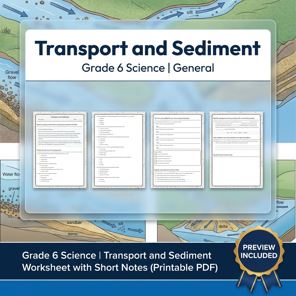 Grade 6 Science Lesson Group  Weather, Water, Space, Erosion & Climate  — included worksheet 3