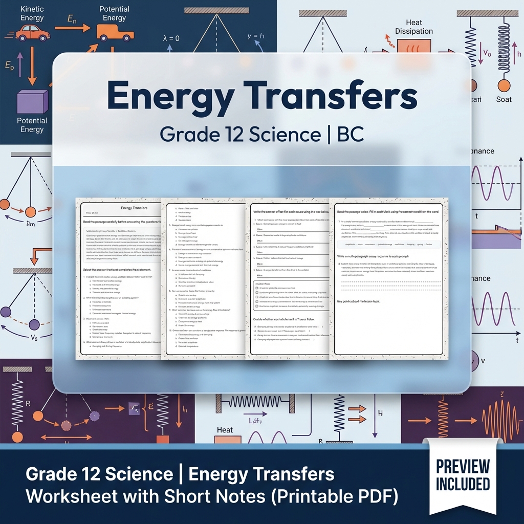 Grade 12 Science Full Year Bundle | Thermochemistry, Earth Systems, Genetics — included worksheet 12