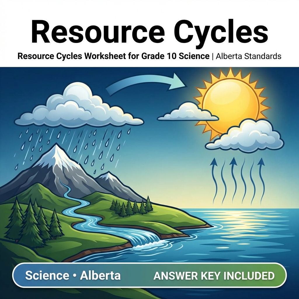 Resource Cycles Worksheet for Grade 10 Science | Alberta Standards