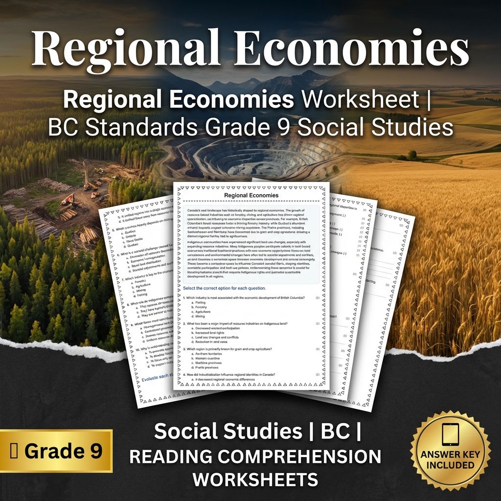 Grade 9 Social Studies | Industrialization & Economic Change Bundle  — included worksheet 5