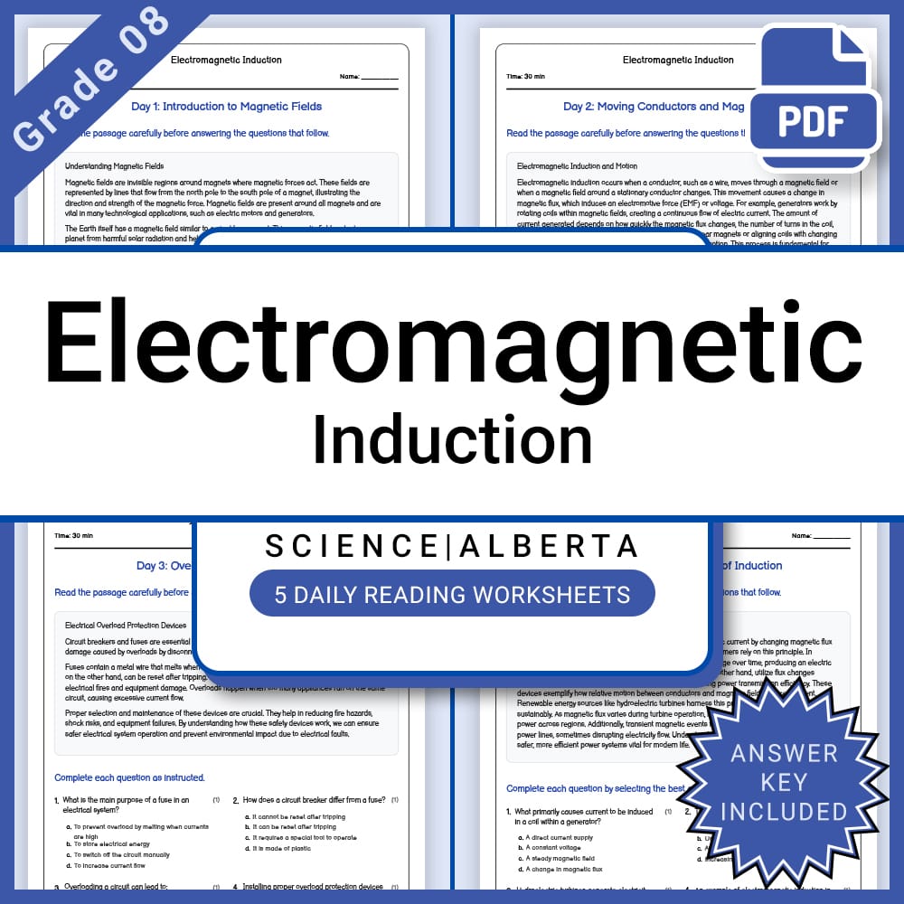 Grade 8 Science Lesson Bundle — Electricity, Circuits & Energy — included worksheet 6