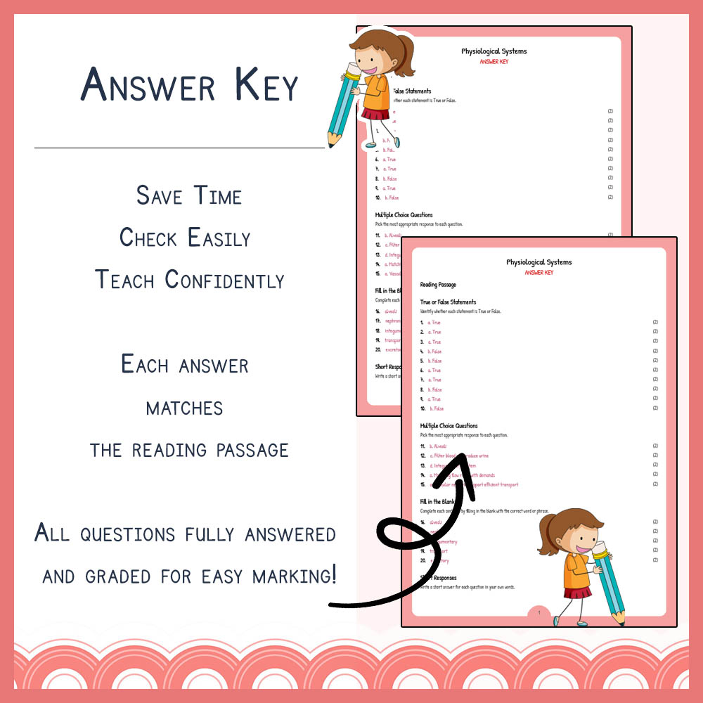Grade 10 Science worksheet worksheet — Grade 10 Science | Physiological Systems Worksheet & Answer Key (PDF) — page 3