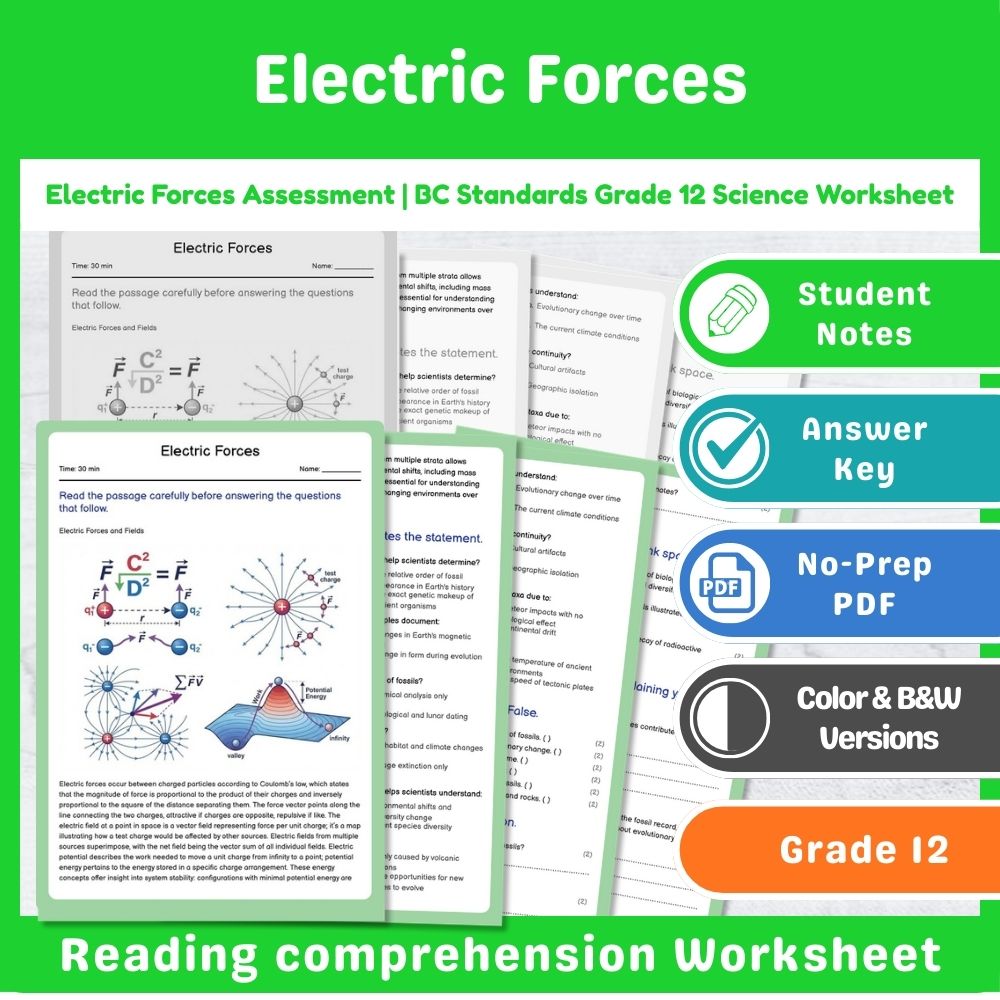 Grade 12 Science Wave & Quantum Assessment Mini Bundle – BC Standards — included worksheet 5
