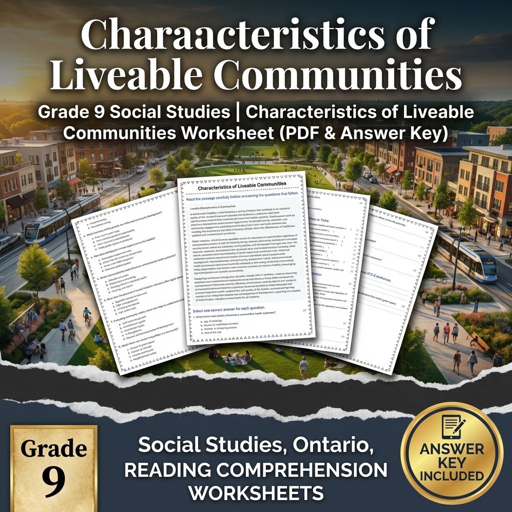 Grade 9 Social Studies | Community, Environment, & Urban Planning Strategies — included worksheet 10