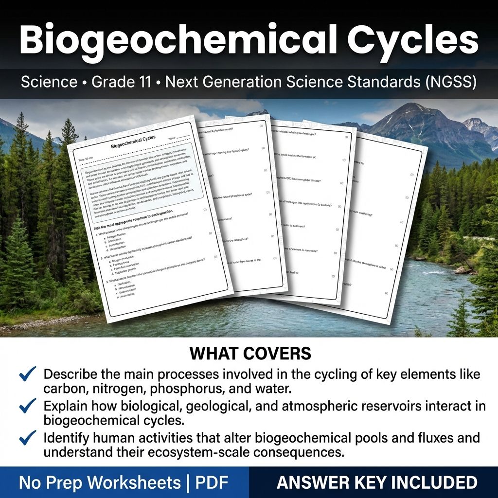 Grade 11 Science Worksheet Bundle|Cellular Processes,Chemistry,& Physics Support — included worksheet 17