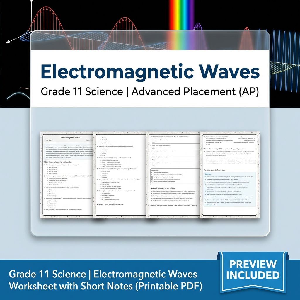 Grade 11 Physics Unit Worksheet Pack | Kinematics, Forces & Energy (Collection) — included worksheet 4