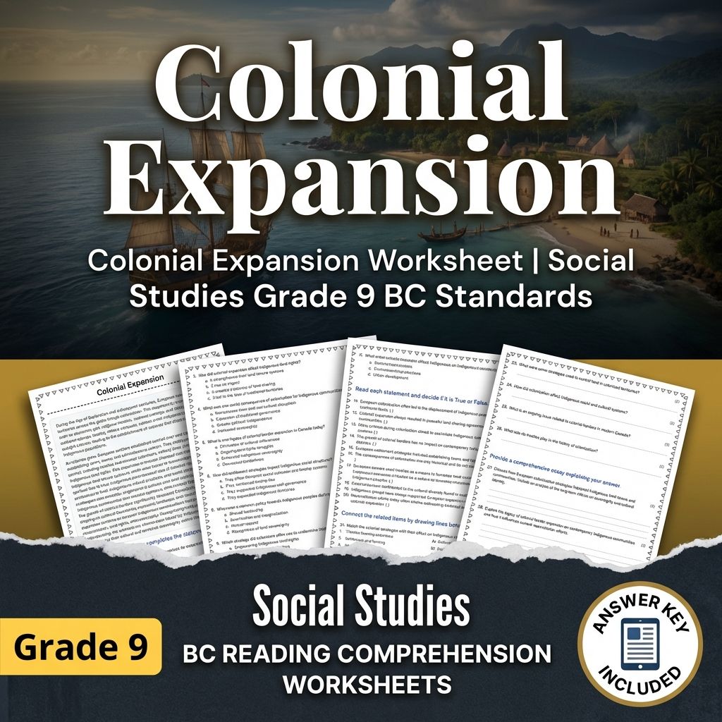 Grade 9 Social Studies | Contact, Cooperation & Conflict Bundle — included worksheet 4