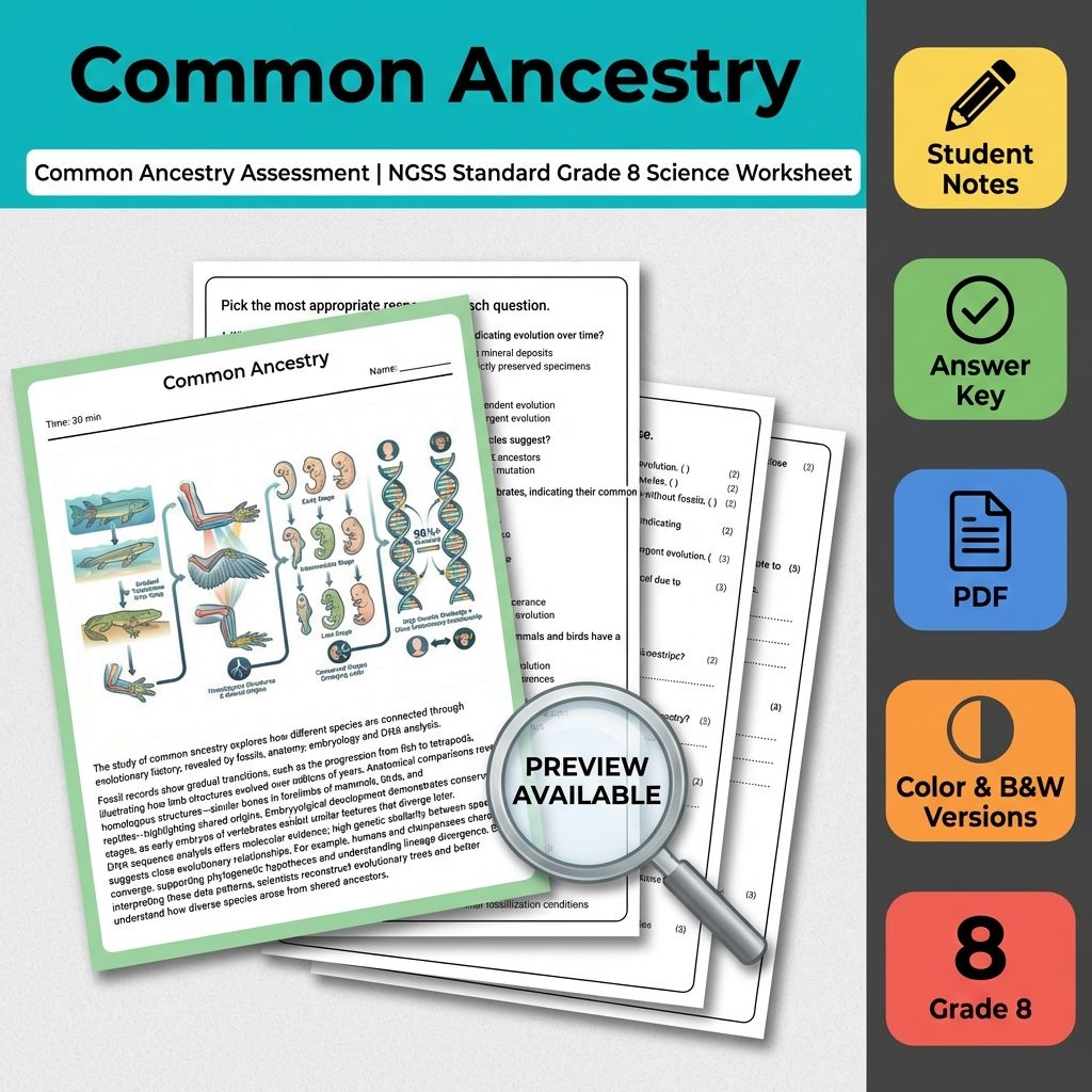 Grade 8 Science Full Year Bundle | NGSS Assessment Worksheets & Resources — included worksheet 16