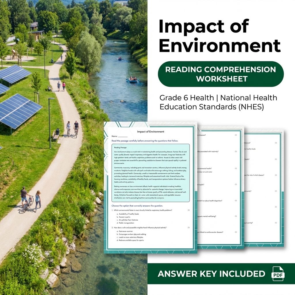 Grade 6 Health | Communication, Decision-Making & Disease Prevention Worksheets Bundle (Answer Key Included) — included worksheet 9