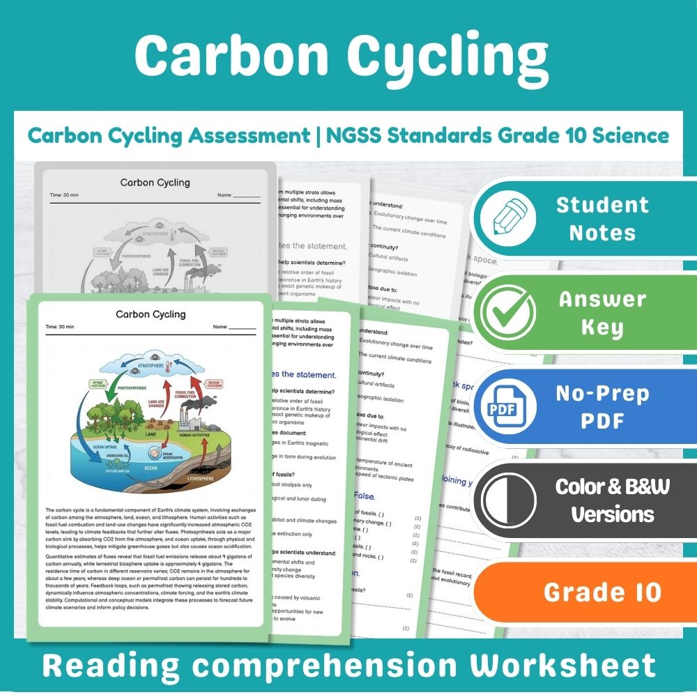 Grade 10 Science Resource Tradeoffs Assessment | NGSS Standards-Aligned — included worksheet 2