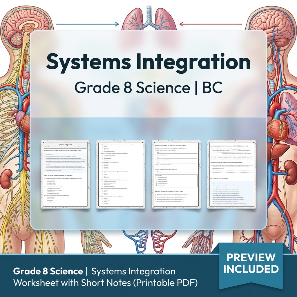 Grade 8 Science Full Year Bundle | Cell Biology, Ecosystems & Conservation — included worksheet 13
