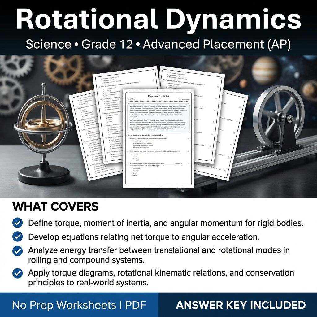 Grade 12 Science Worksheet Bundle | Advanced Concepts & Essential Topics — included worksheet 15
