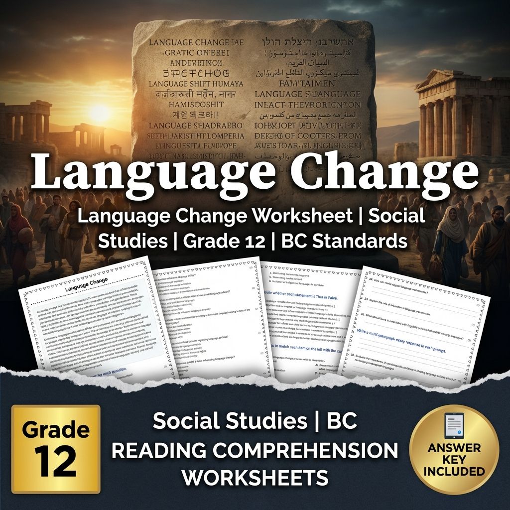 Language Change Worksheet | Social Studies | Grade 12 | BC Standards