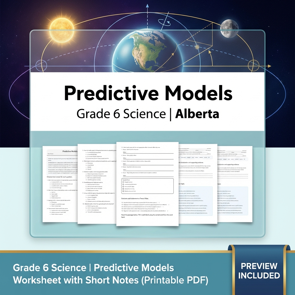 Grade 6 Science Alberta | 60-Worksheet Comprehensive Science Bundle  — included worksheet 26
