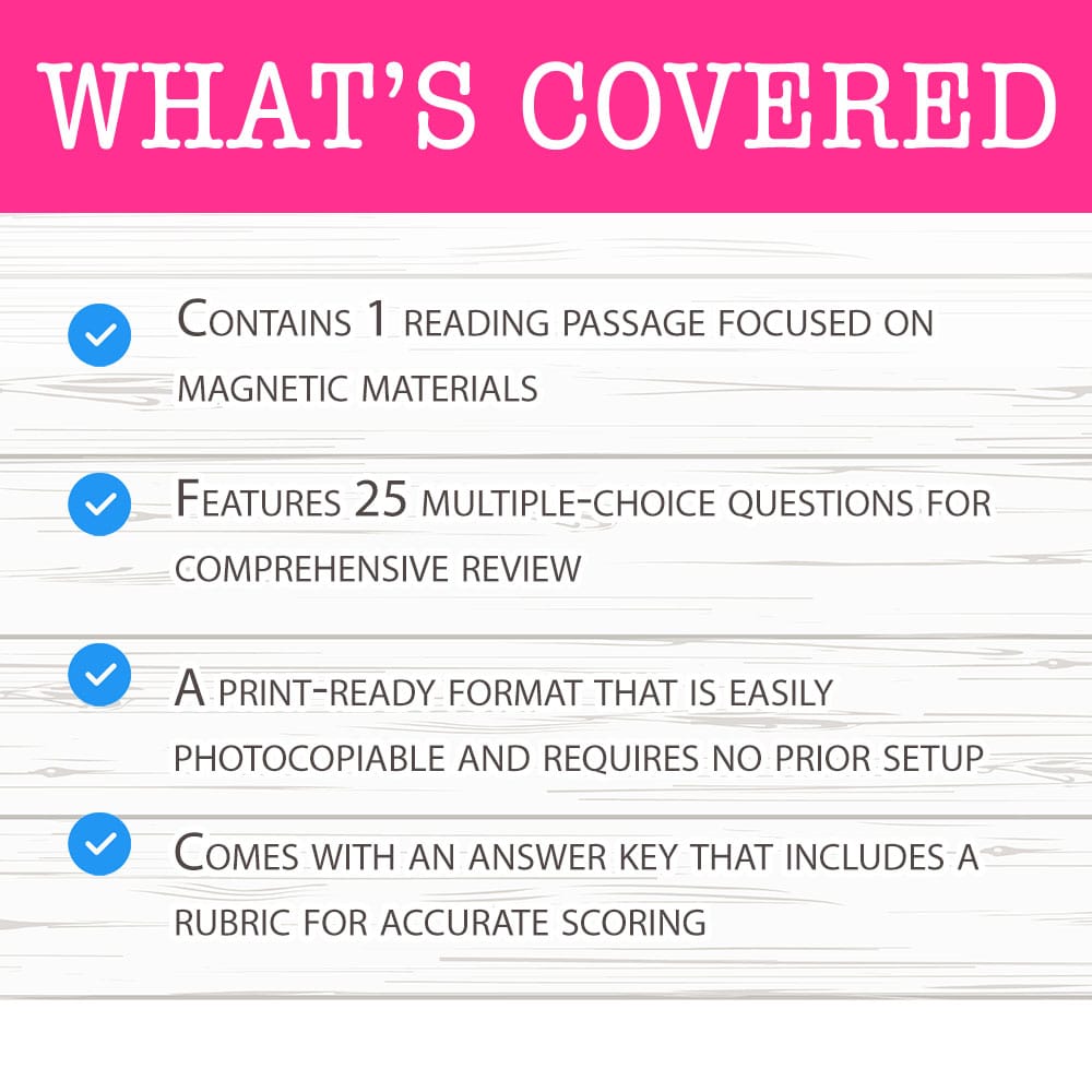 Grade 8 Science worksheet mcq paper worksheet — Grade 8 Science — Worksheet MCQ Paper for Mastering Magnetic Materials — p…