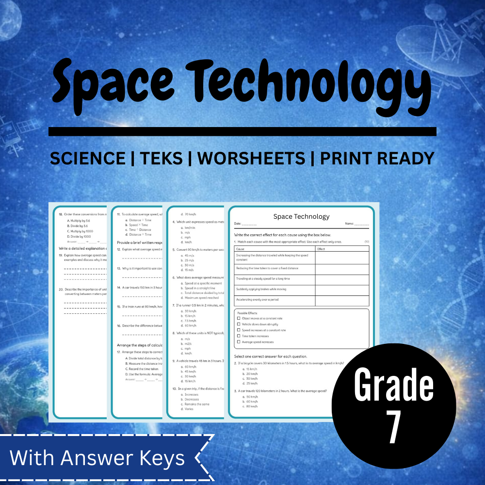 Grade 7 Science Unit Bundle | Earth's Processes, Space & Resources TEKS Aligned — included worksheet 2