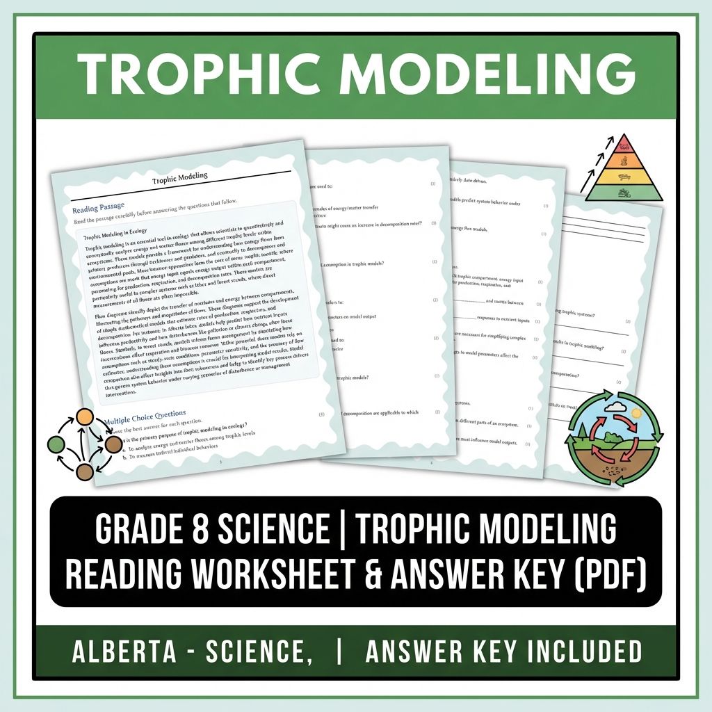 Grade 8 Science  Bundle | Ecosystem Dynamics & Environmental Impact Worksheets — included worksheet 4