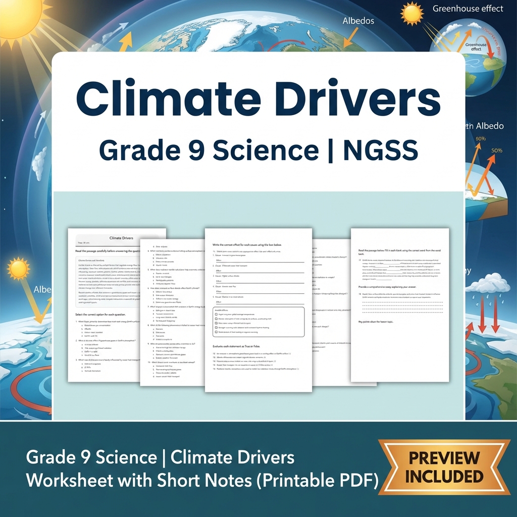 Grade 9 Science NGSS Worksheet Bundle – Comprehensive Year-Long Assessment Pack — included worksheet 11