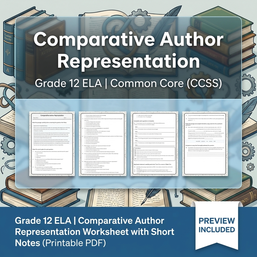 Grade 12 ELA Evidence-Based Reading & Writing Full-Year Bundle (CCSS) — included worksheet 17